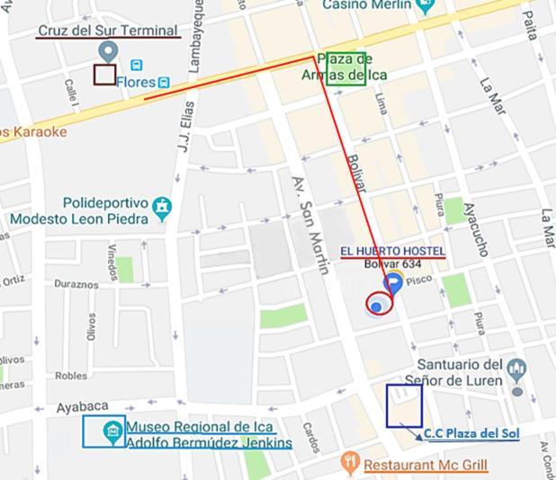 El Huerto Hostel Ика Экстерьер фото